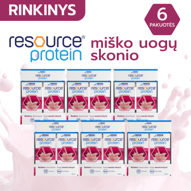 POPULIARIAUSIAS papildomo maitinimo gėrimas Nestlé RESOURCE PROTEIN  rinkinys, 6 pakuotės